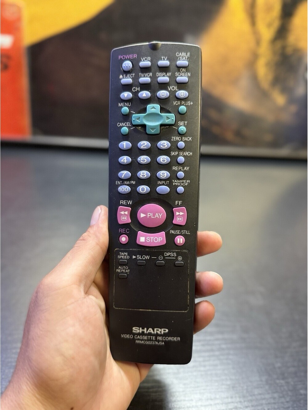 Sharp RRMCG0273AJSA VCR Video Cassette Recorder Remote Control OEM Genuine